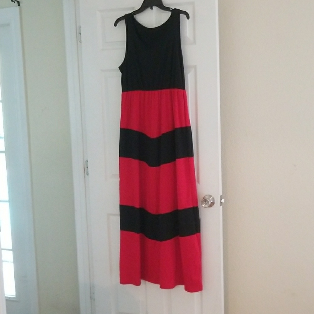 Red & Black Maxi dress